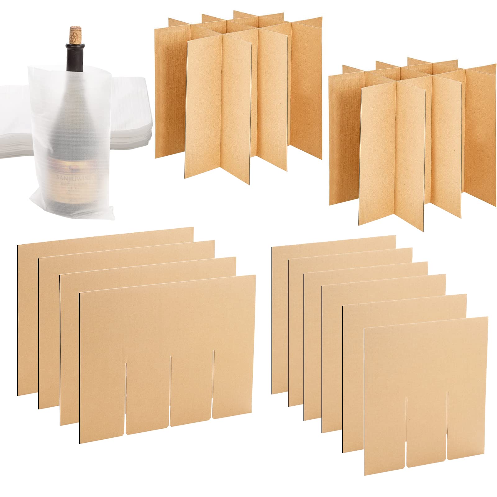separadores de botellas de cartón corrugado