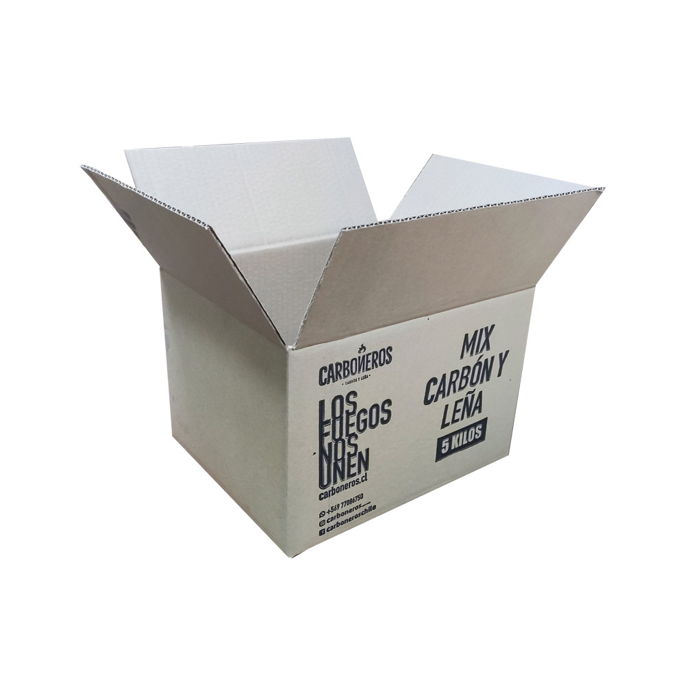 Caja de cartón corrugado impresa
