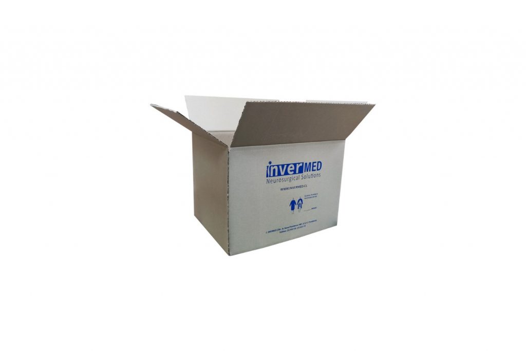 Caja impresa de cartón corrugado