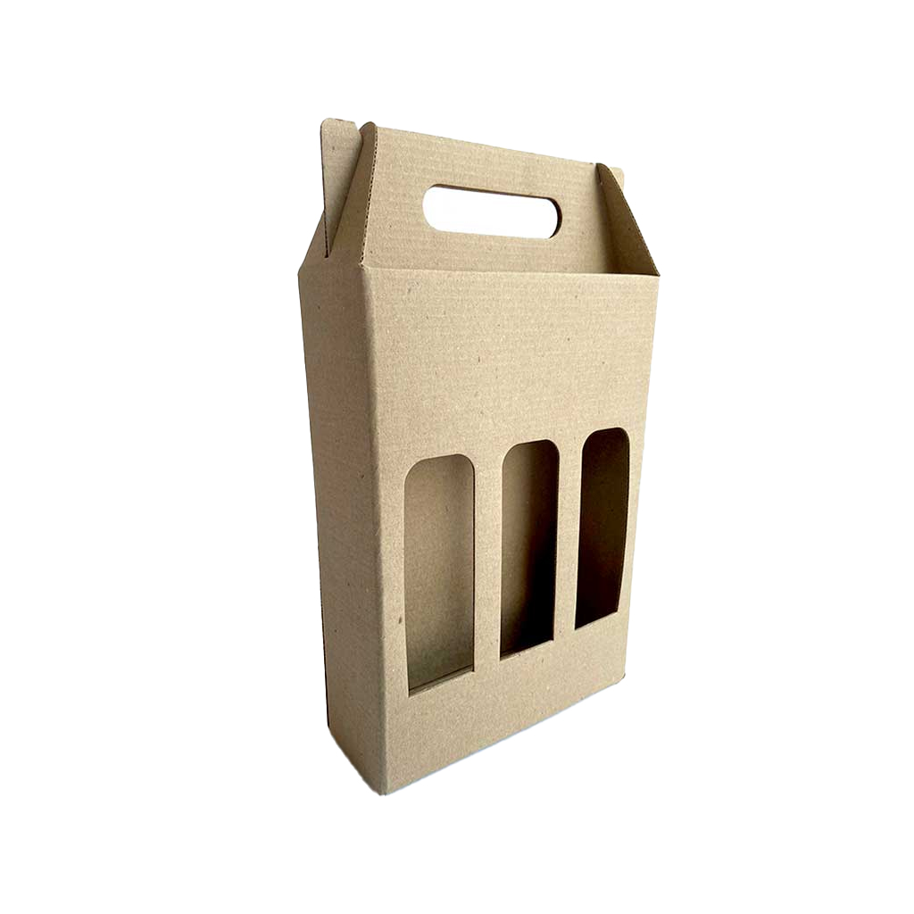 cajas de cartón para tres botellas de vino