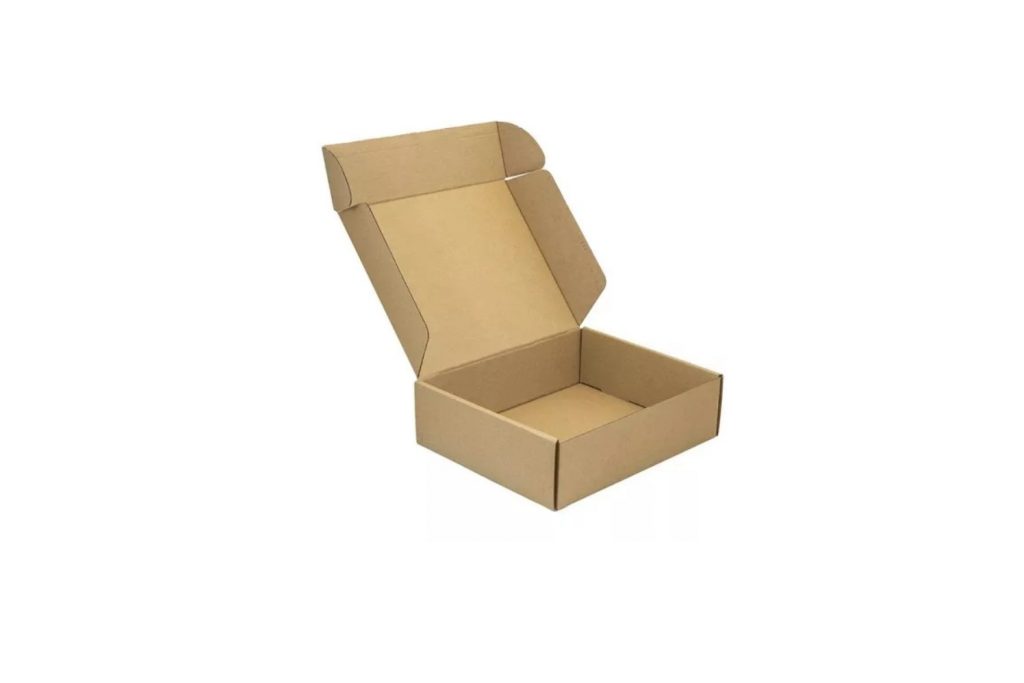 caja de cartón kraft con logo impreso para pastelería