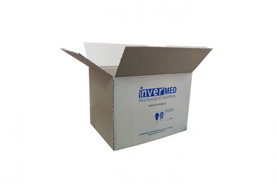 Caja impresa de cartón corrugado