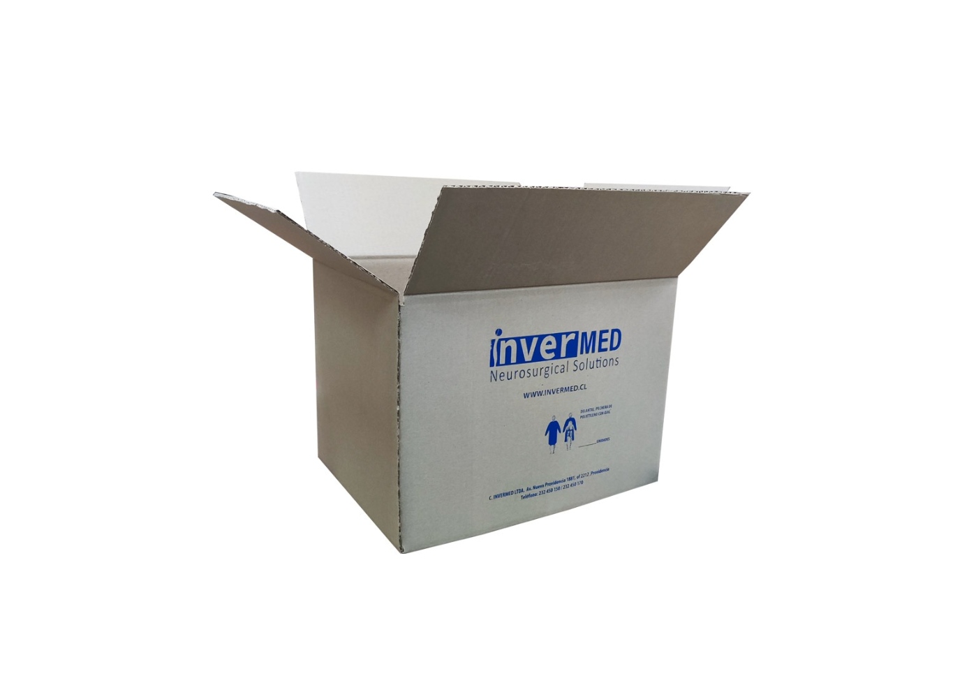 Caja impresa de cartón corrugado